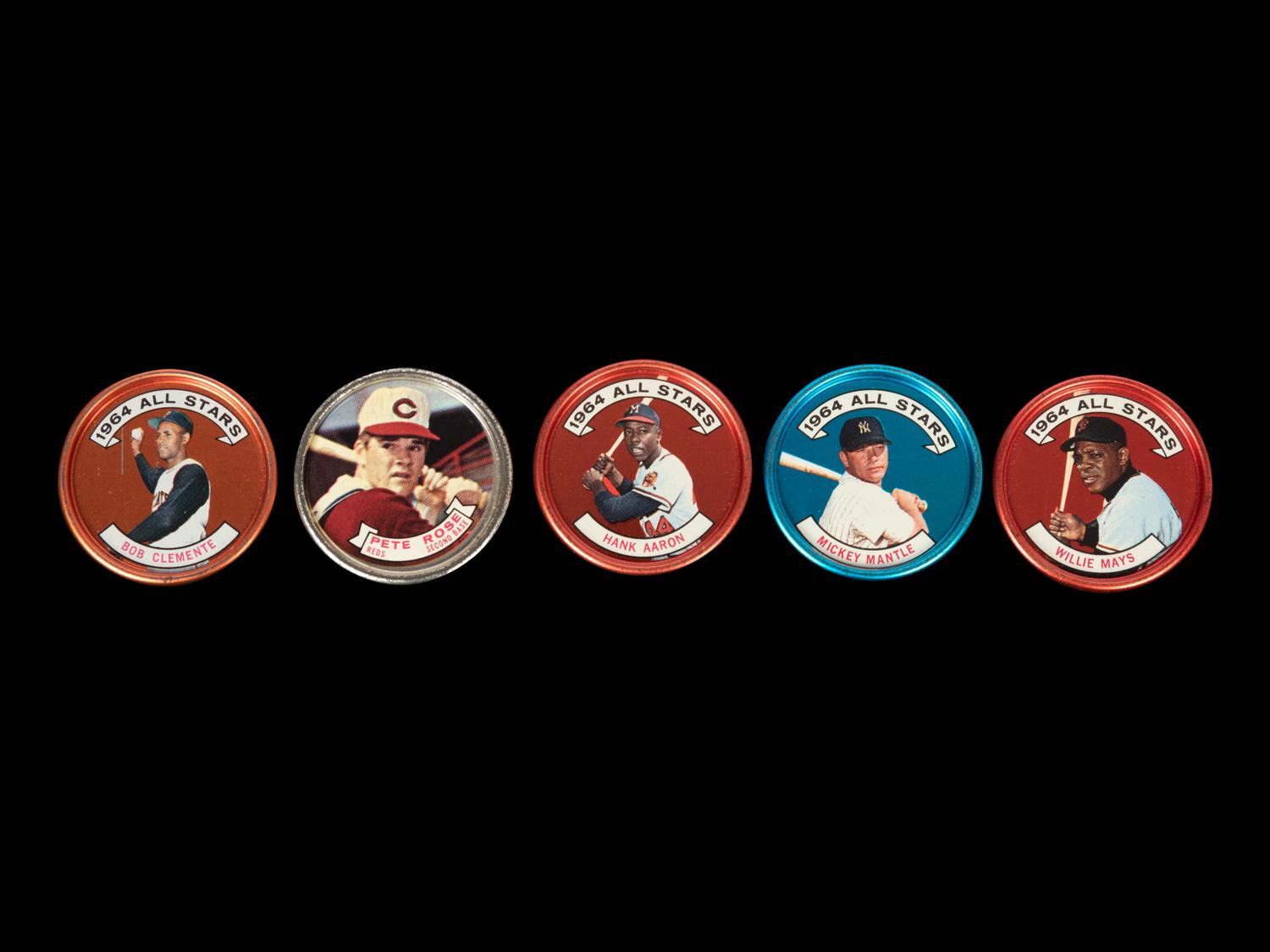 A Group of 102 1964 Topps Baseball Coins Including Mickey Mantle and Multiple Hall of Famers,