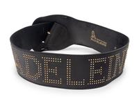 Black Studded Leather Belt Reading "Madeleine"