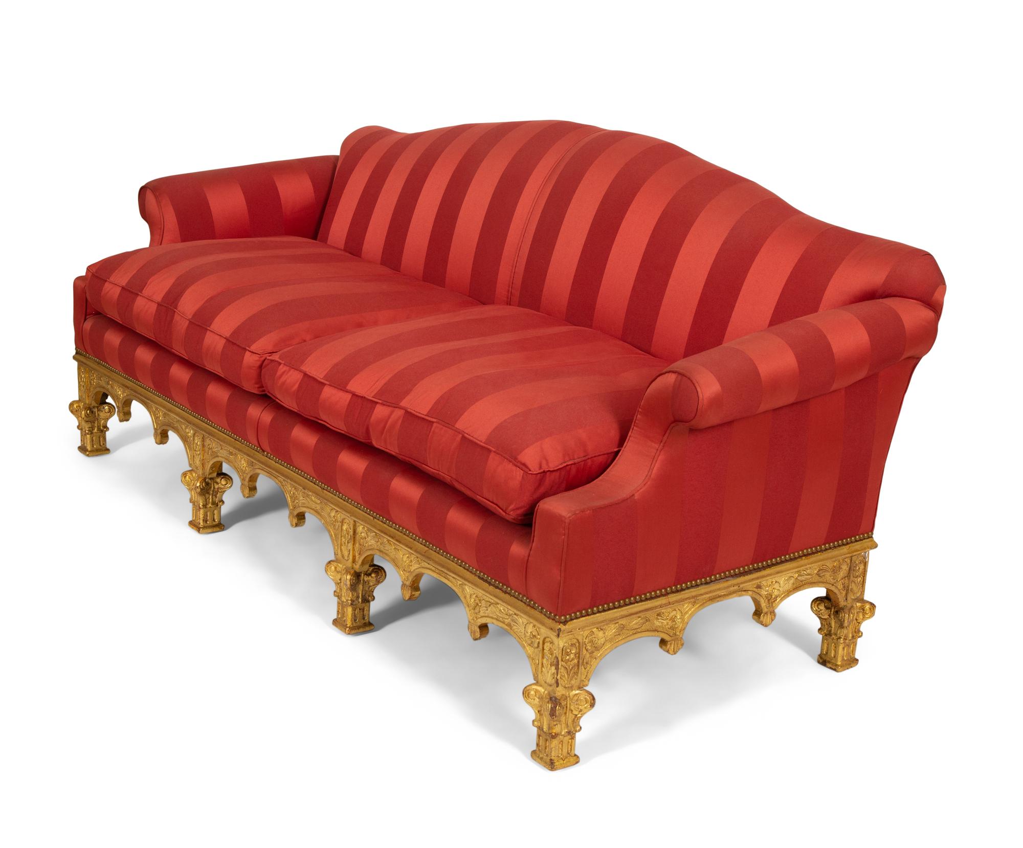 A Georgian Style Giltwood Sofa