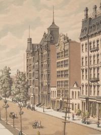 A group of 4 aquatint prints of Chicago by A. Ackermann and Son, Inc., comprising: