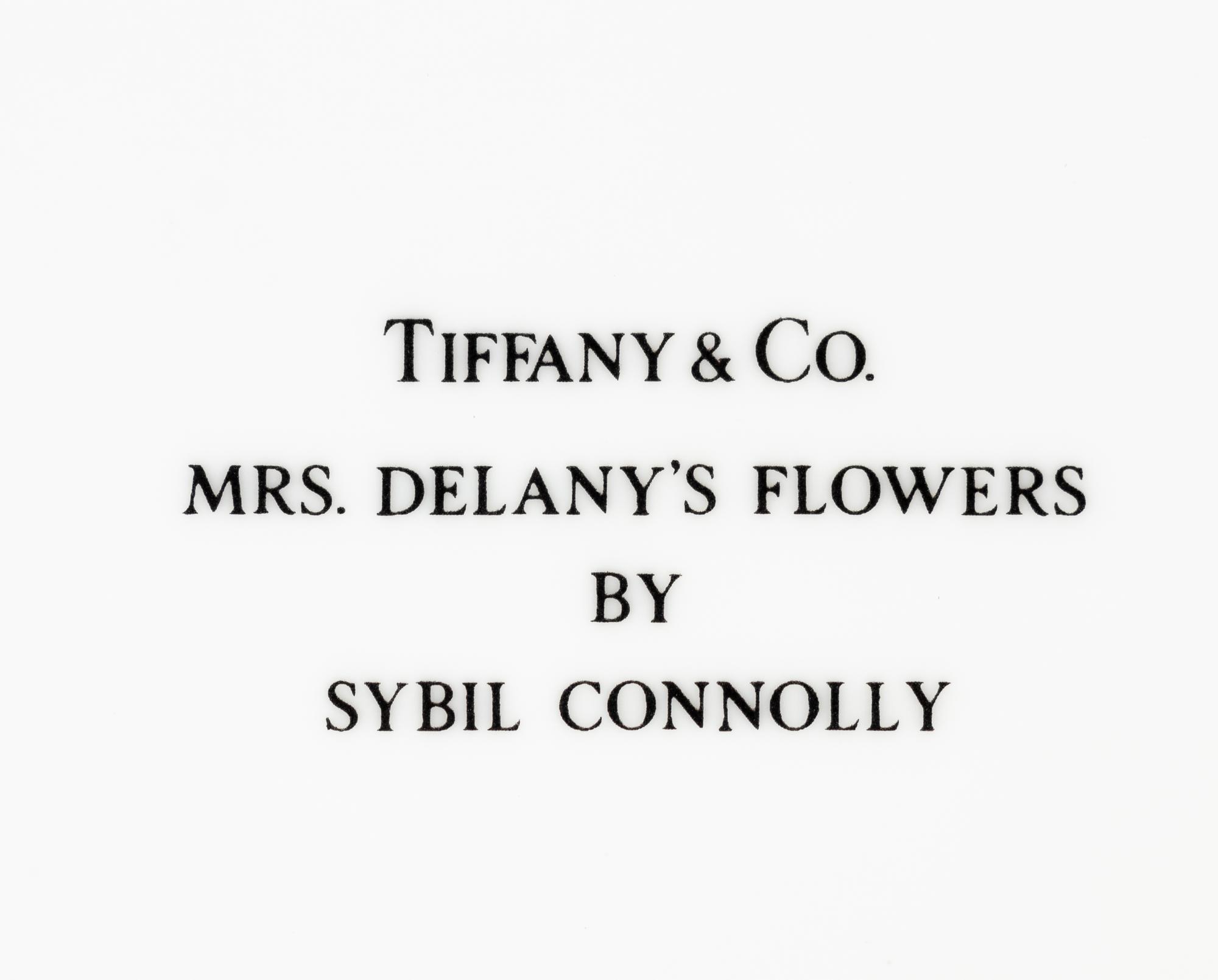 A Tiffany and Co. Mrs. Delany's Flowers Porcelain Tea Service by Sybil Connolly