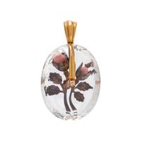 ANTIQUE, ROCK CRYSTAL, CONCH PEARL AND DIAMOND PENDANT