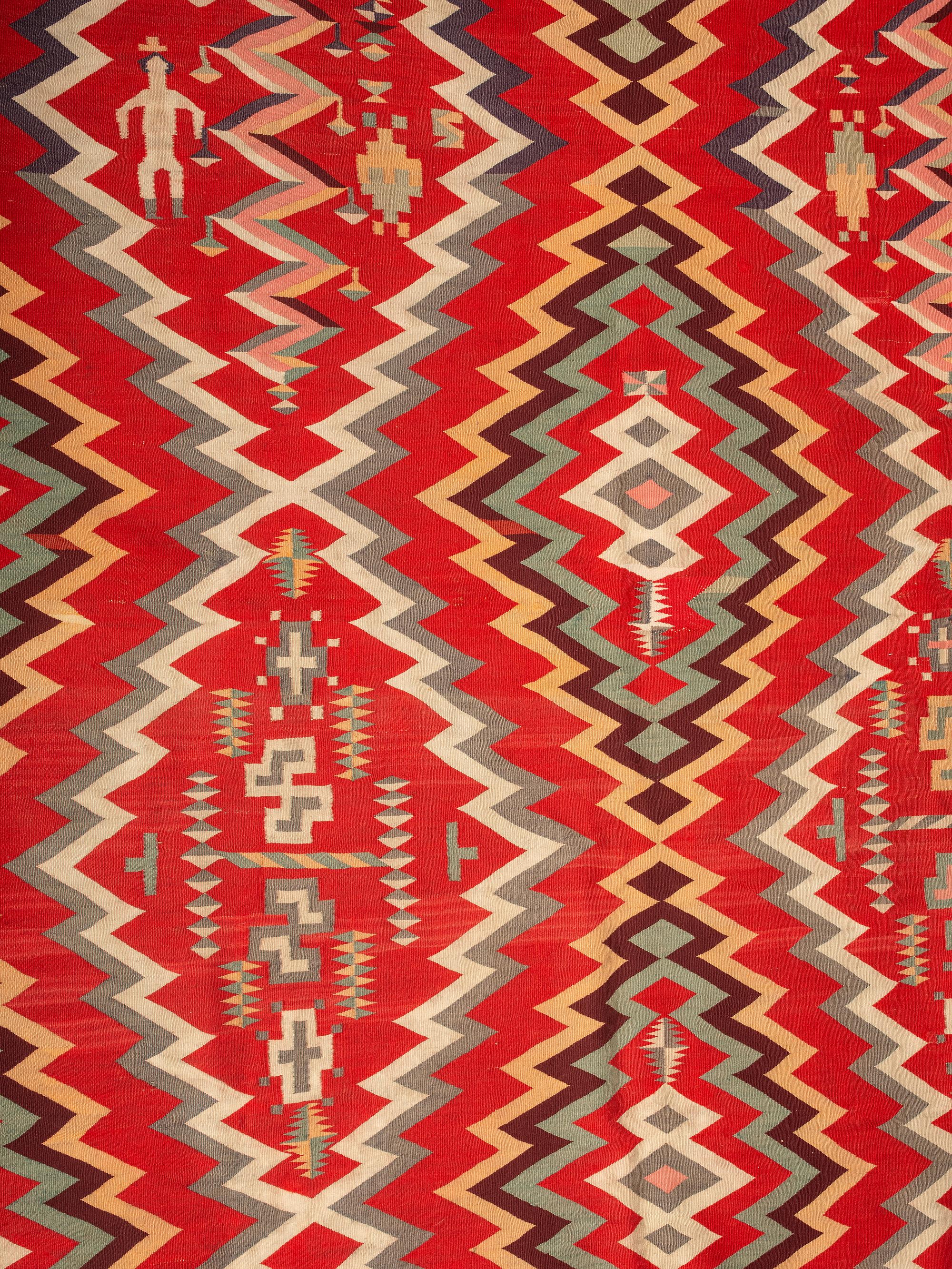 Navajo Germantown Pictorial Weaving / Rug