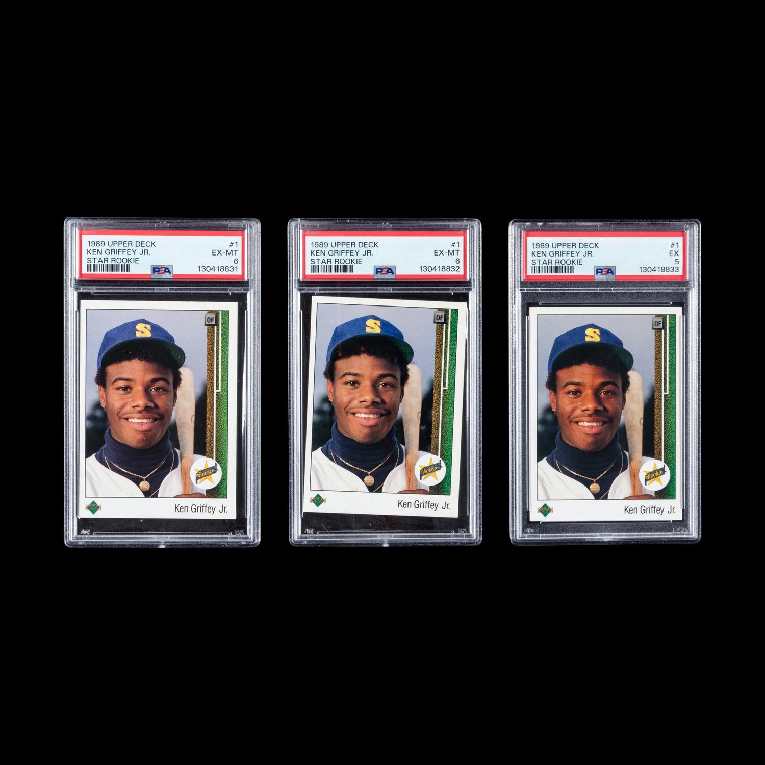 A Collection of PSA Graded 1989 Upper Deck Ken Griffey Jr. Rookie Baseball Cards