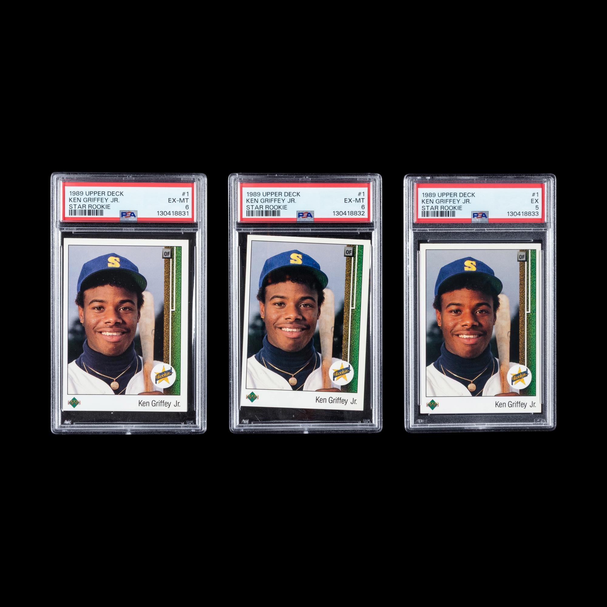 A Collection of PSA Graded 1989 Upper Deck Ken Griffey Jr. Rookie Baseball Cards