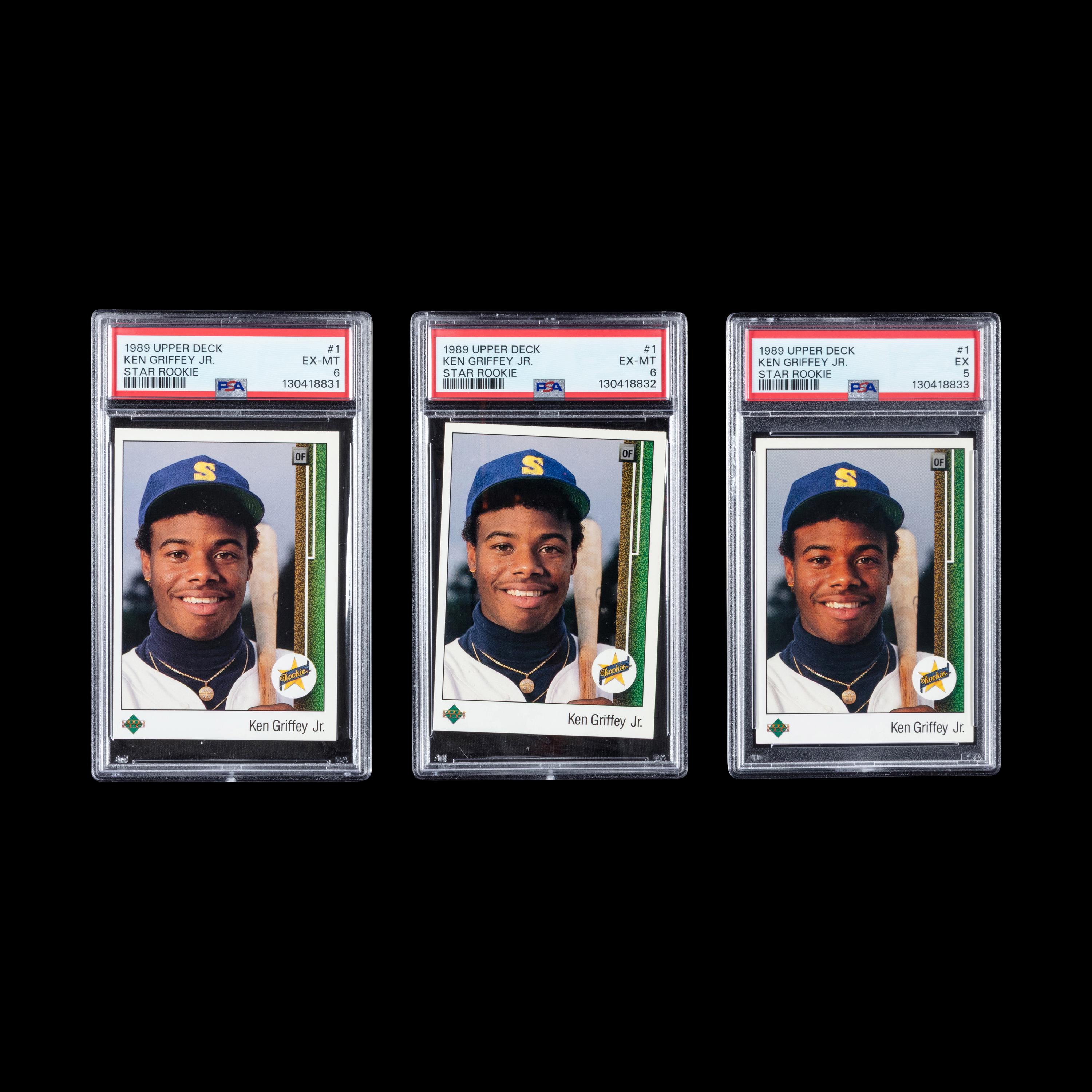 A Collection of PSA Graded 1989 Upper Deck Ken Griffey Jr. Rookie Baseball Cards