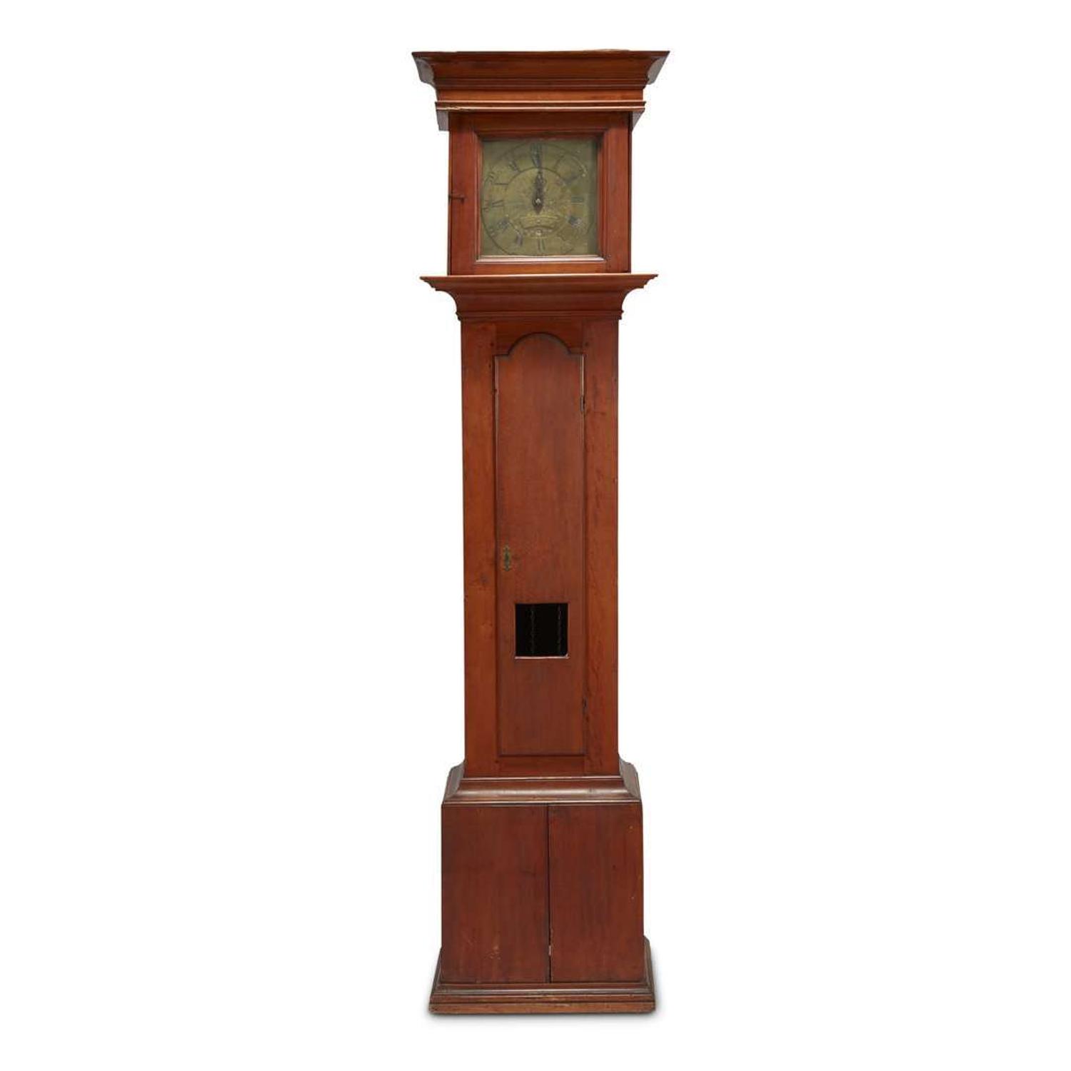 Queen Anne thirty-hour tall case clock Joshua Humphreys (1743-1810), East Whiteland, PA