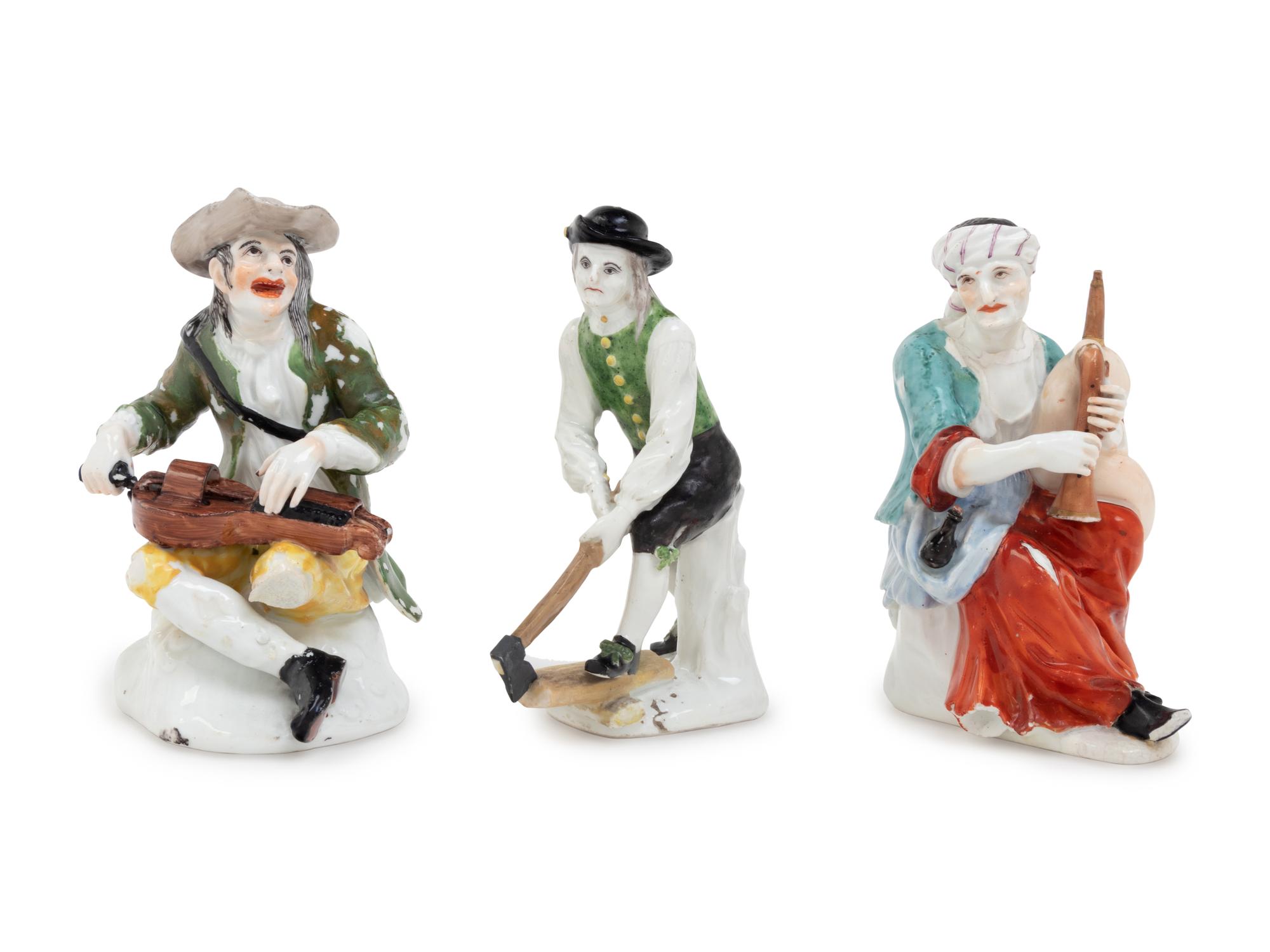 A Group of Three Meissen Porcelain Figures