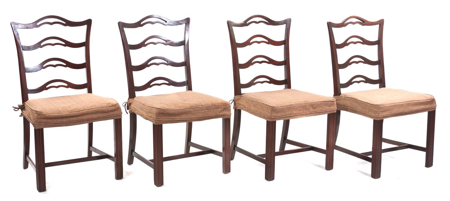 A Set of Four American Side Chairs, Hickory Chair Co., Height 36 3/4 inches.