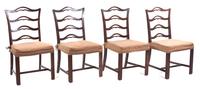 A Set of Four American Side Chairs, Hickory Chair Co., Height 36 3/4 inches.
