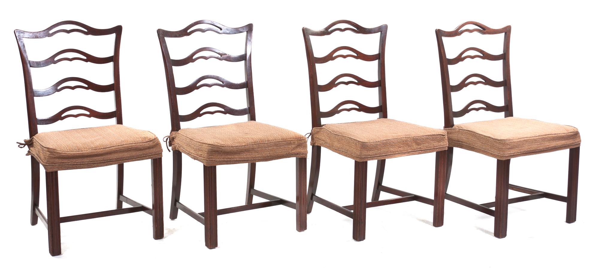 A Set of Four American Side Chairs, Hickory Chair Co., Height 36 3/4 inches.