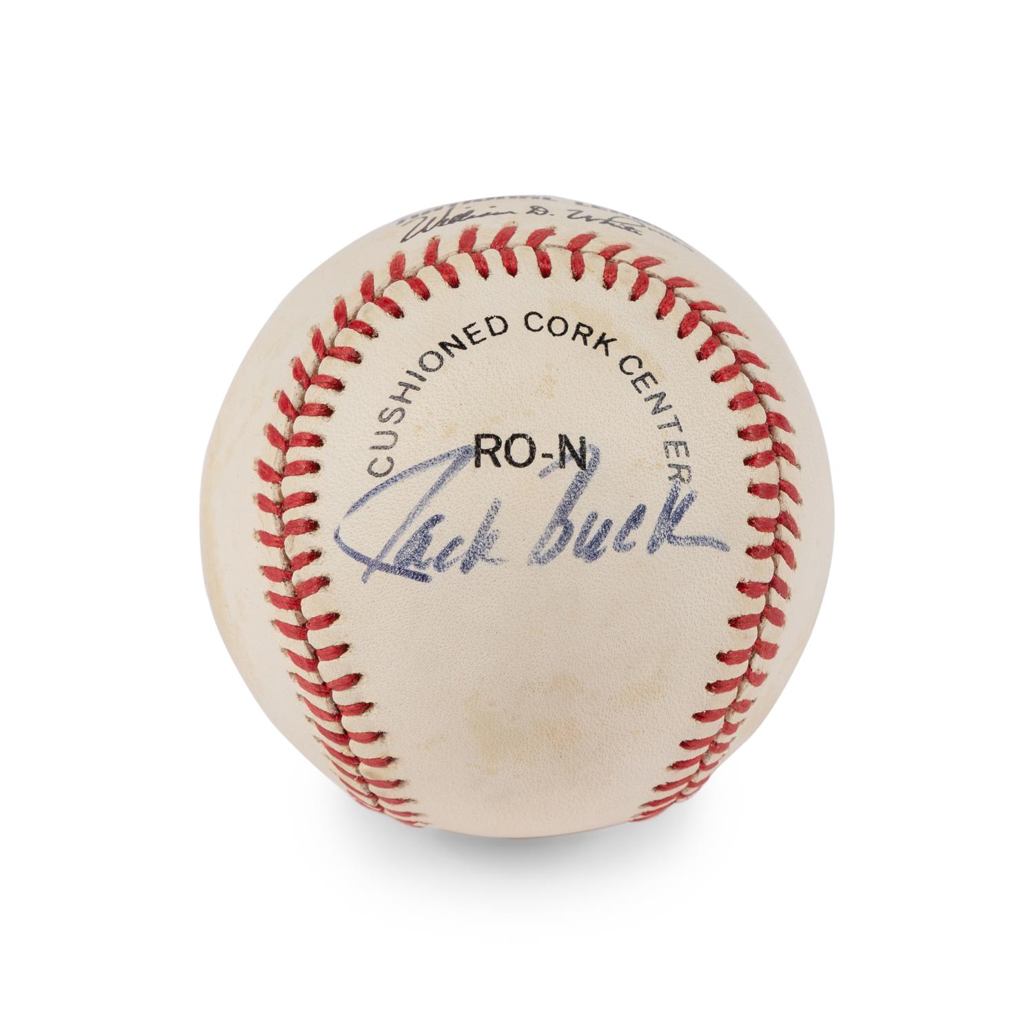 A Jack Buck Signed Autograph Baseball (Beckett Authentication Services Letter)