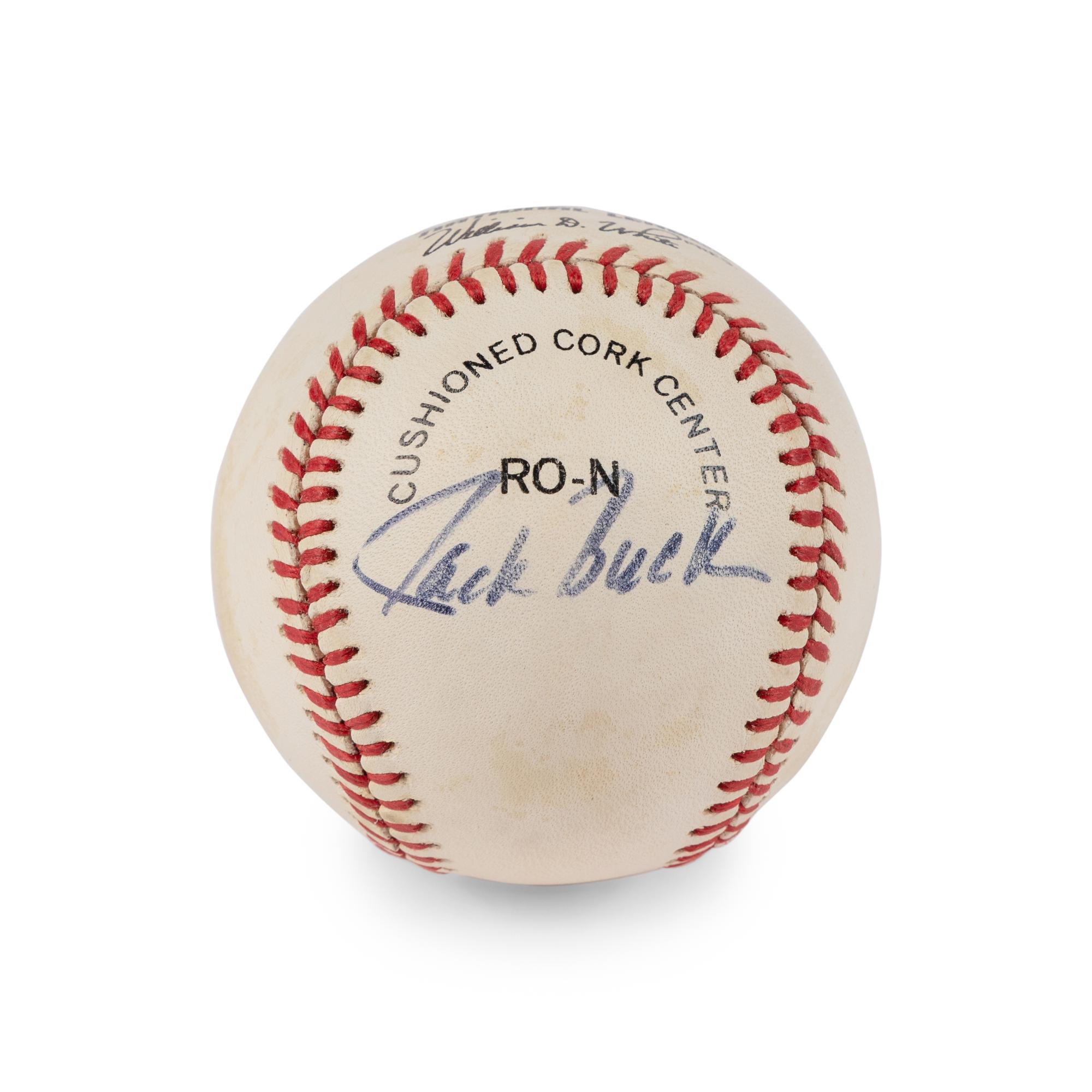 A Jack Buck Signed Autograph Baseball (Beckett Authentication Services Letter)