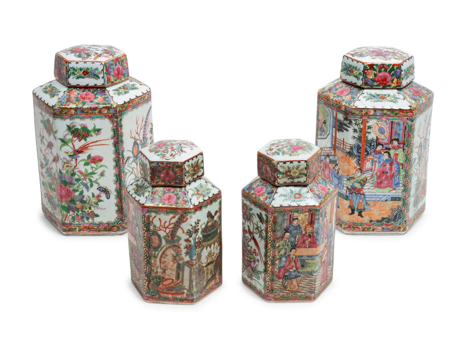 A Group of Chinese Rose Medallion Porcelain Articles