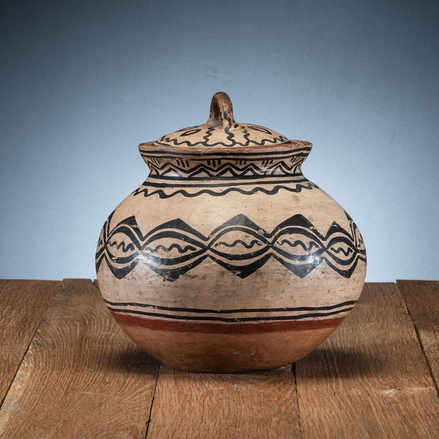 Tesuque Lidded Pottery Jar