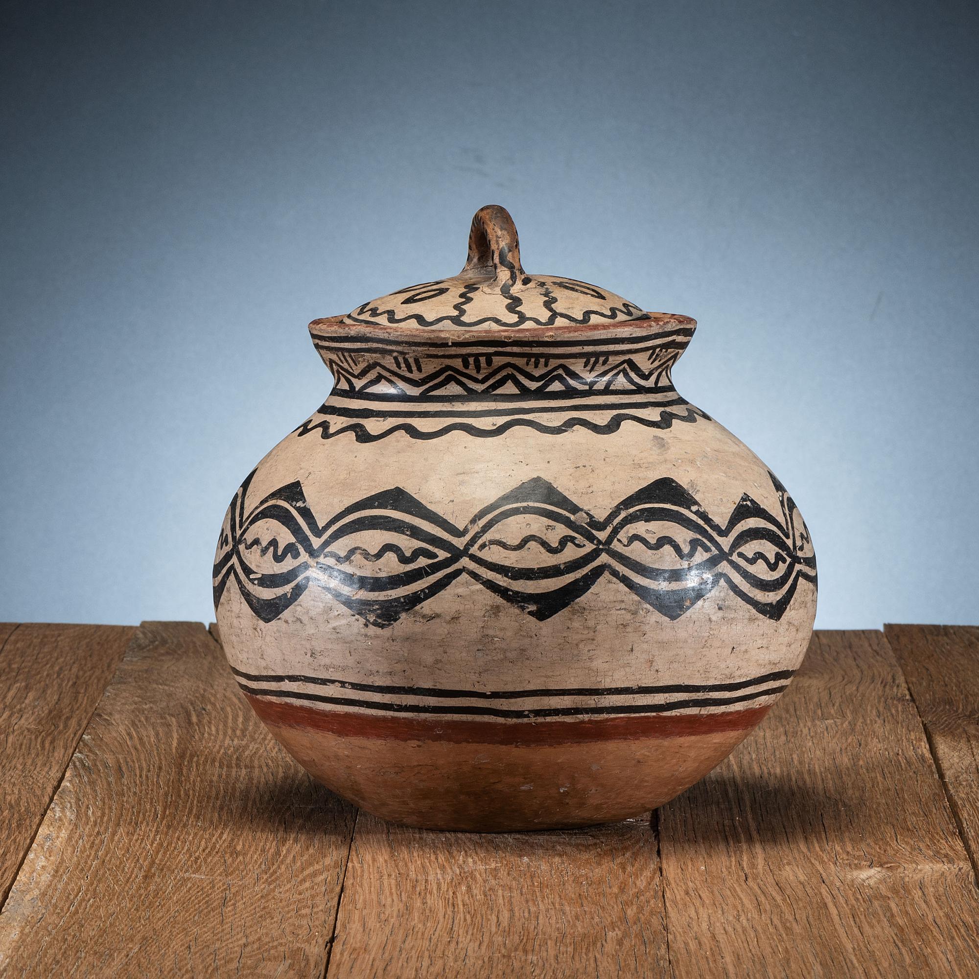 Tesuque Lidded Pottery Jar