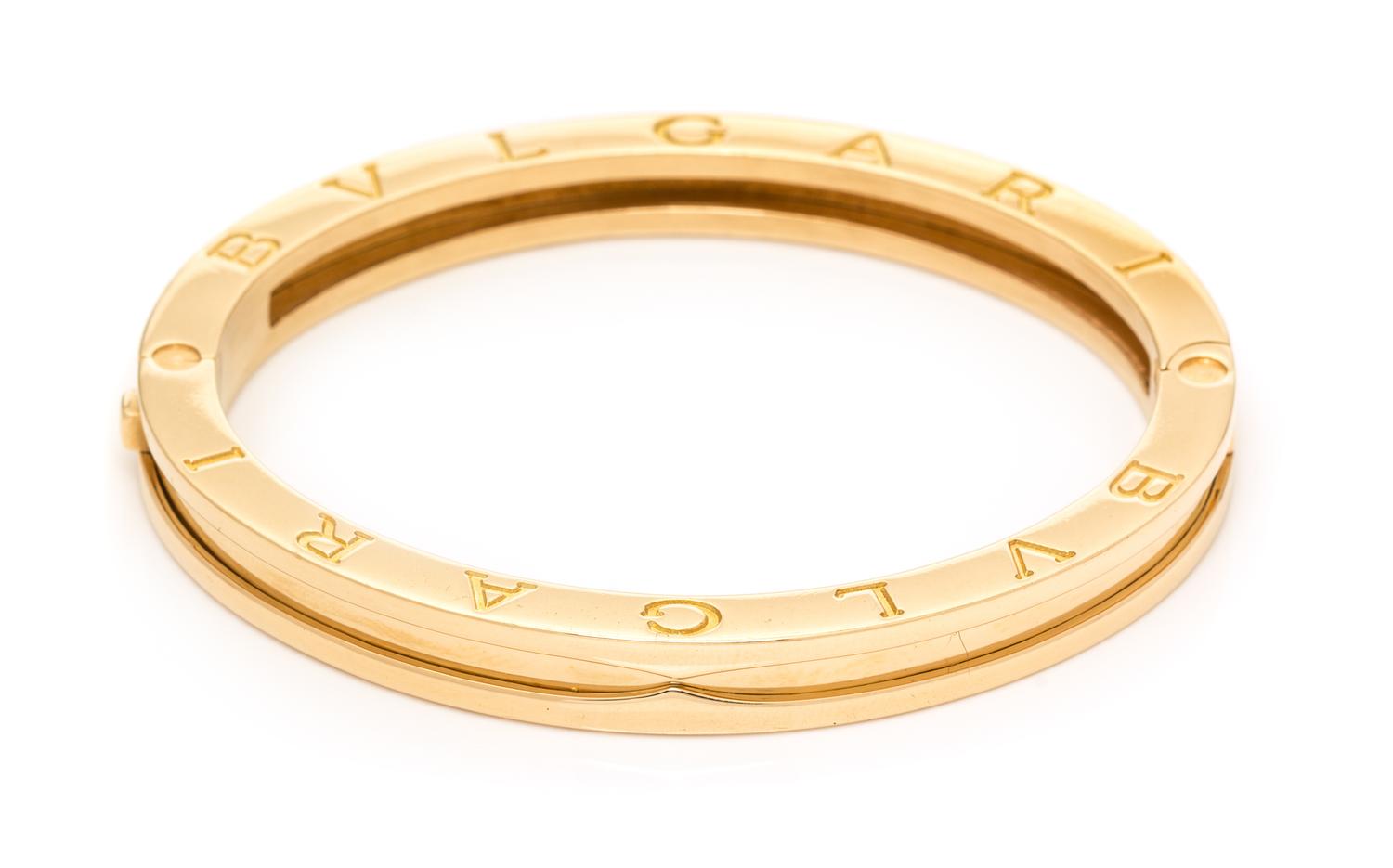 An 18 Karat Yellow Gold "B.Zero1" Bangle Bracelet, Bulgari, 30.60 dwts.