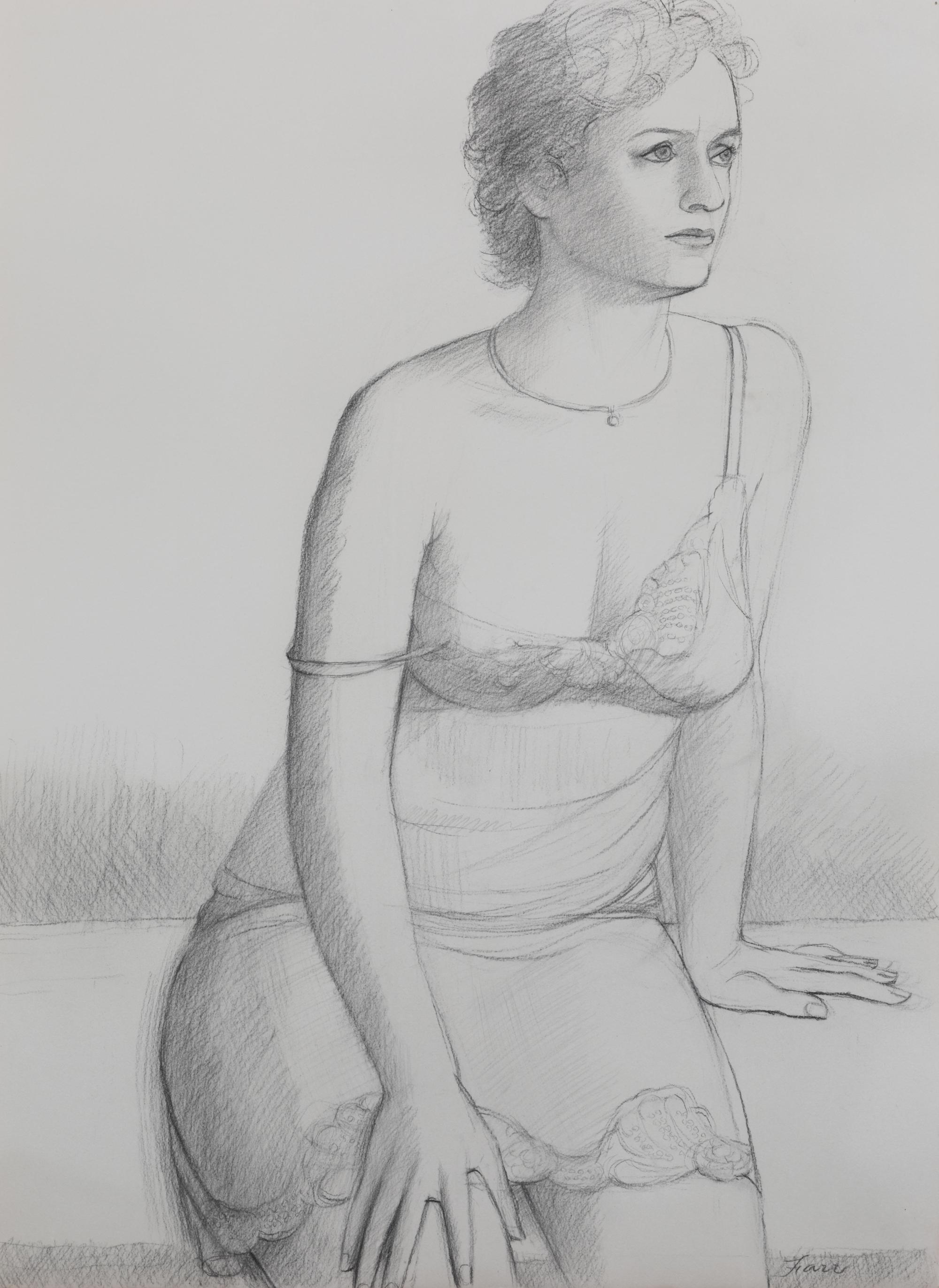 Charles Griffin Farr, (American, 1908-1997), Barbara and Model with Earrings, 1987