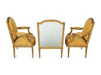 A Louis XVI Giltwood Six-Piece Salon Suite