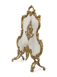 A Louis XV Style Gilt Bronze Fire Screen