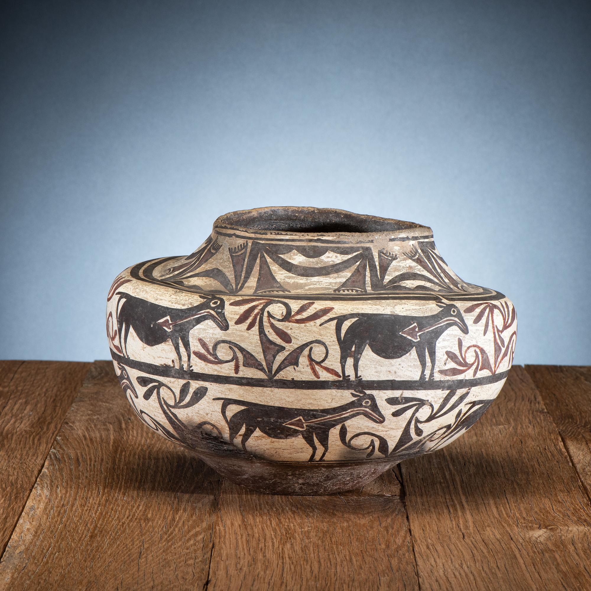 Zuni Polychrome Pottery Jar