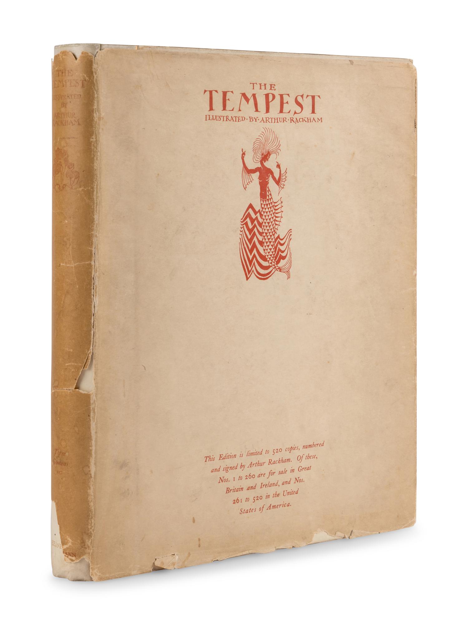 [RACKHAM, Arthur (1867-1939), illustrator]. SHAKESPEARE, William (1564-1616). The Tempest. London and New York: William Heinemann and Doubleday, Page & Company, [1926].