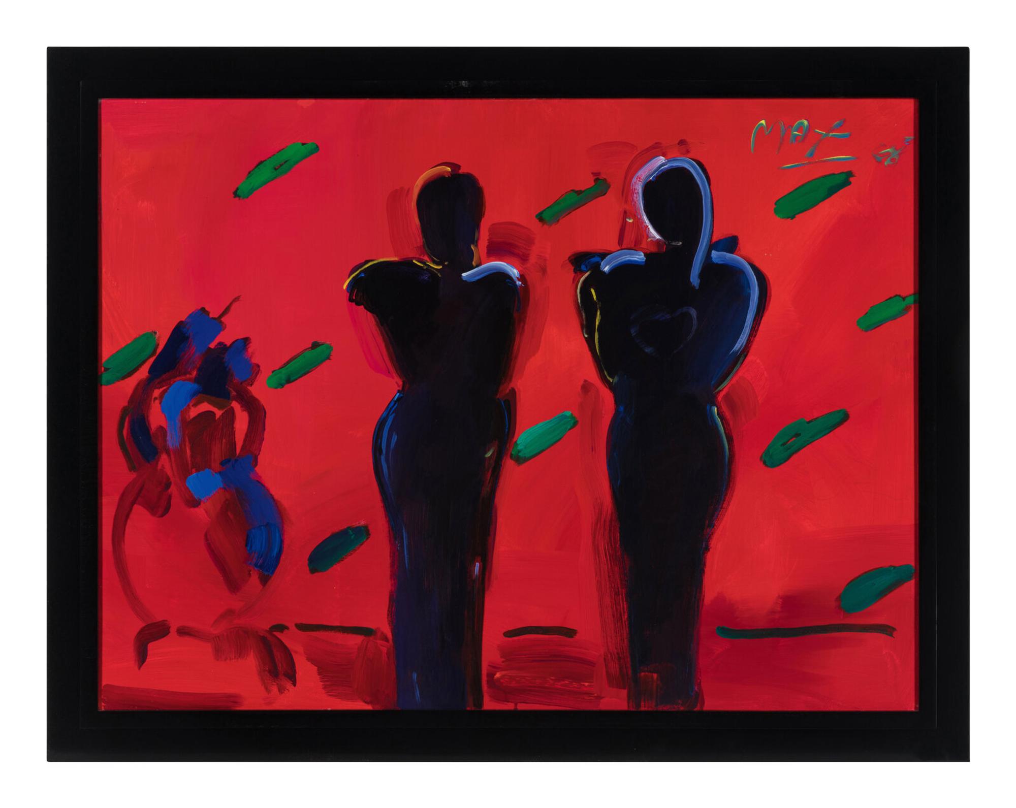 Three Facing West, 1989 and Zulu Red , 1988 (two works)