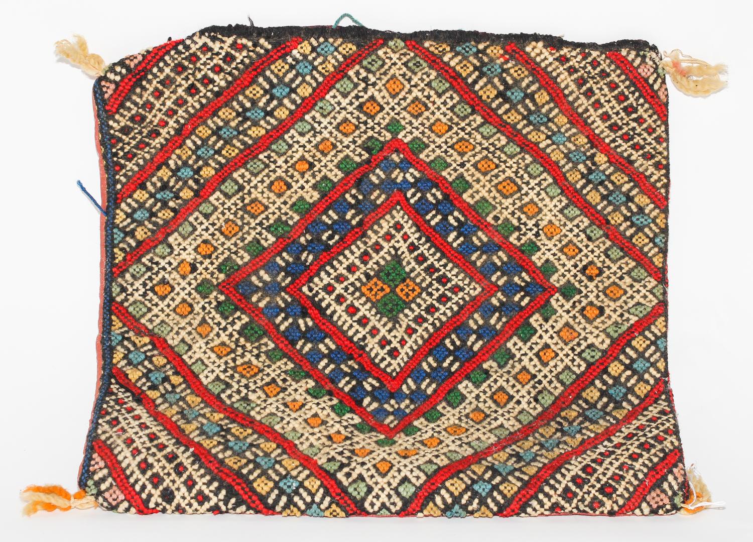 A Woven Pillowcase Height 16 3/4 x width 15 3/4 inches.