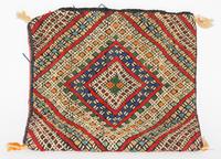 A Woven Pillowcase Height 16 3/4 x width 15 3/4 inches.