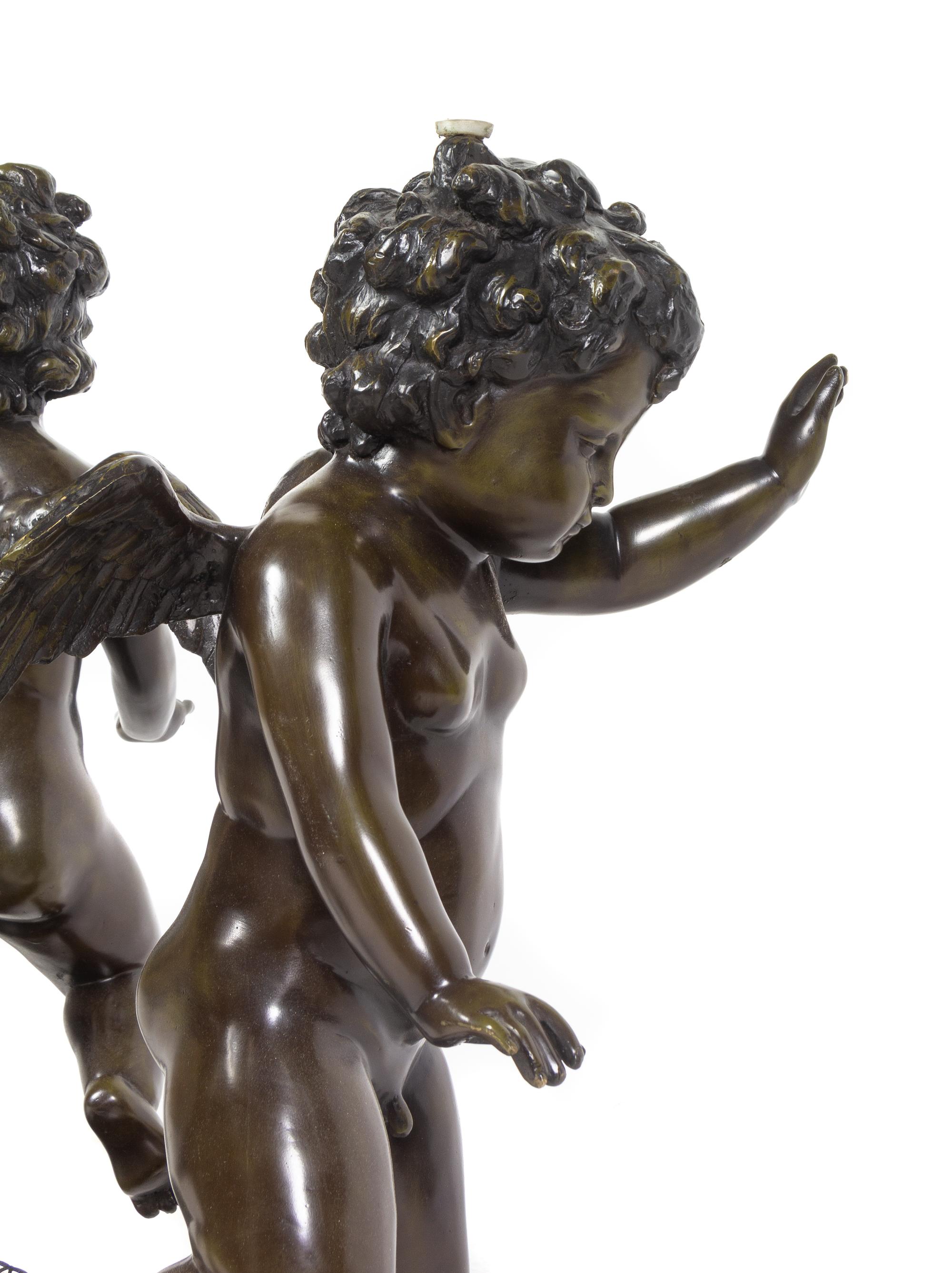 A Continental Bronze Figural Table Base
