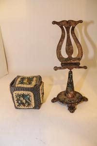 Two Continental Table Articles Height of first 15 1/4 inches.