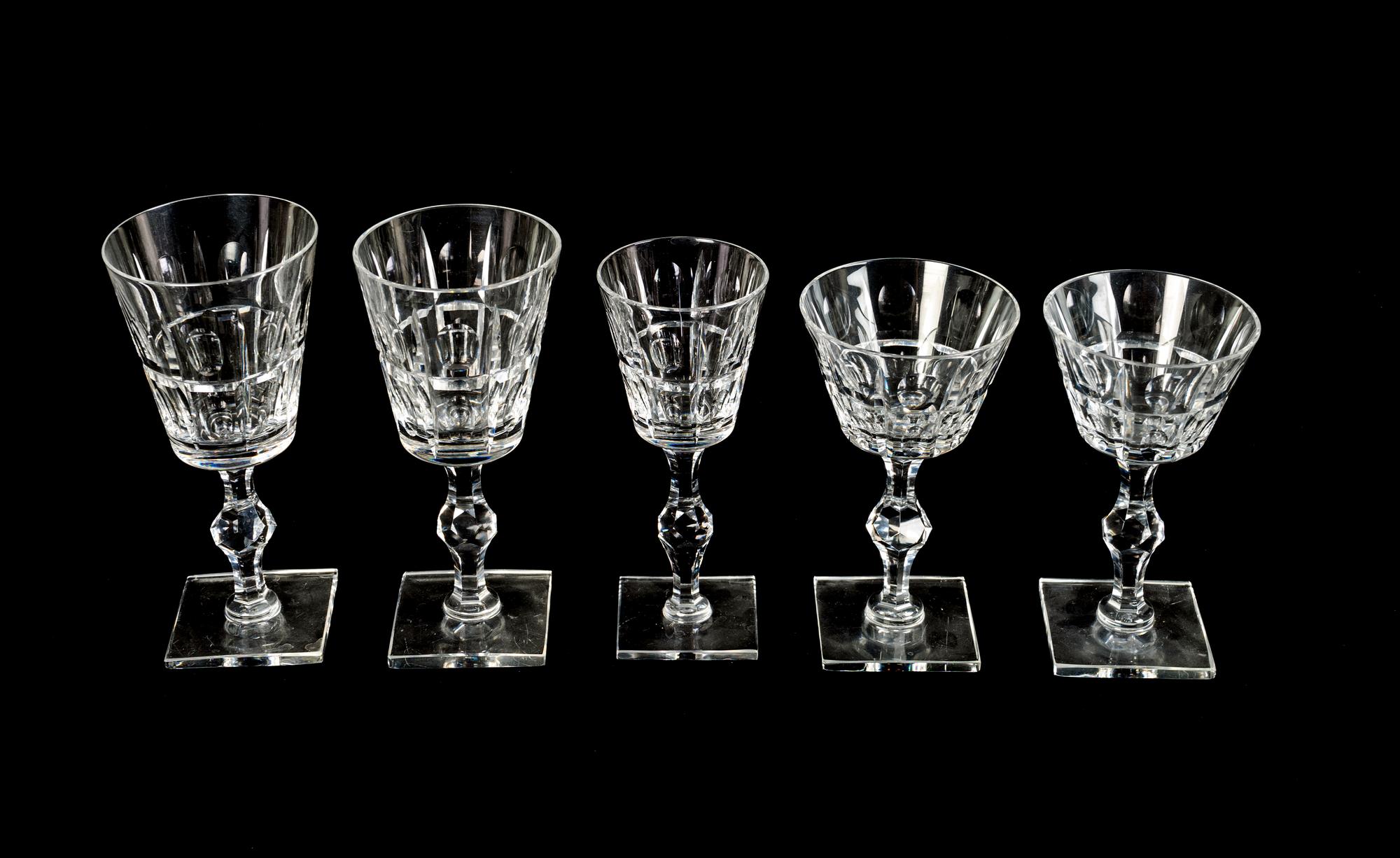 A Hawkes Cut-Glass Part Stemware Service — 20TH CENTURY