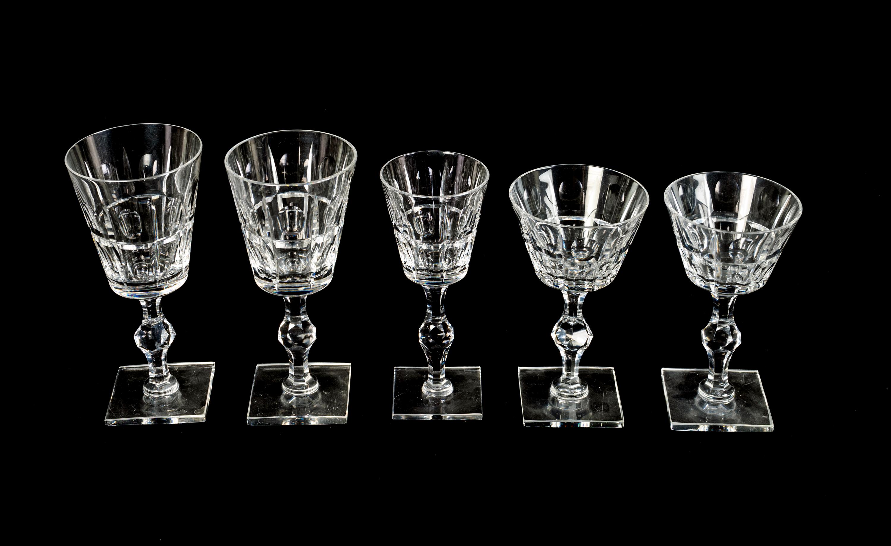 A Hawkes Cut-Glass Part Stemware Service — 20TH CENTURY