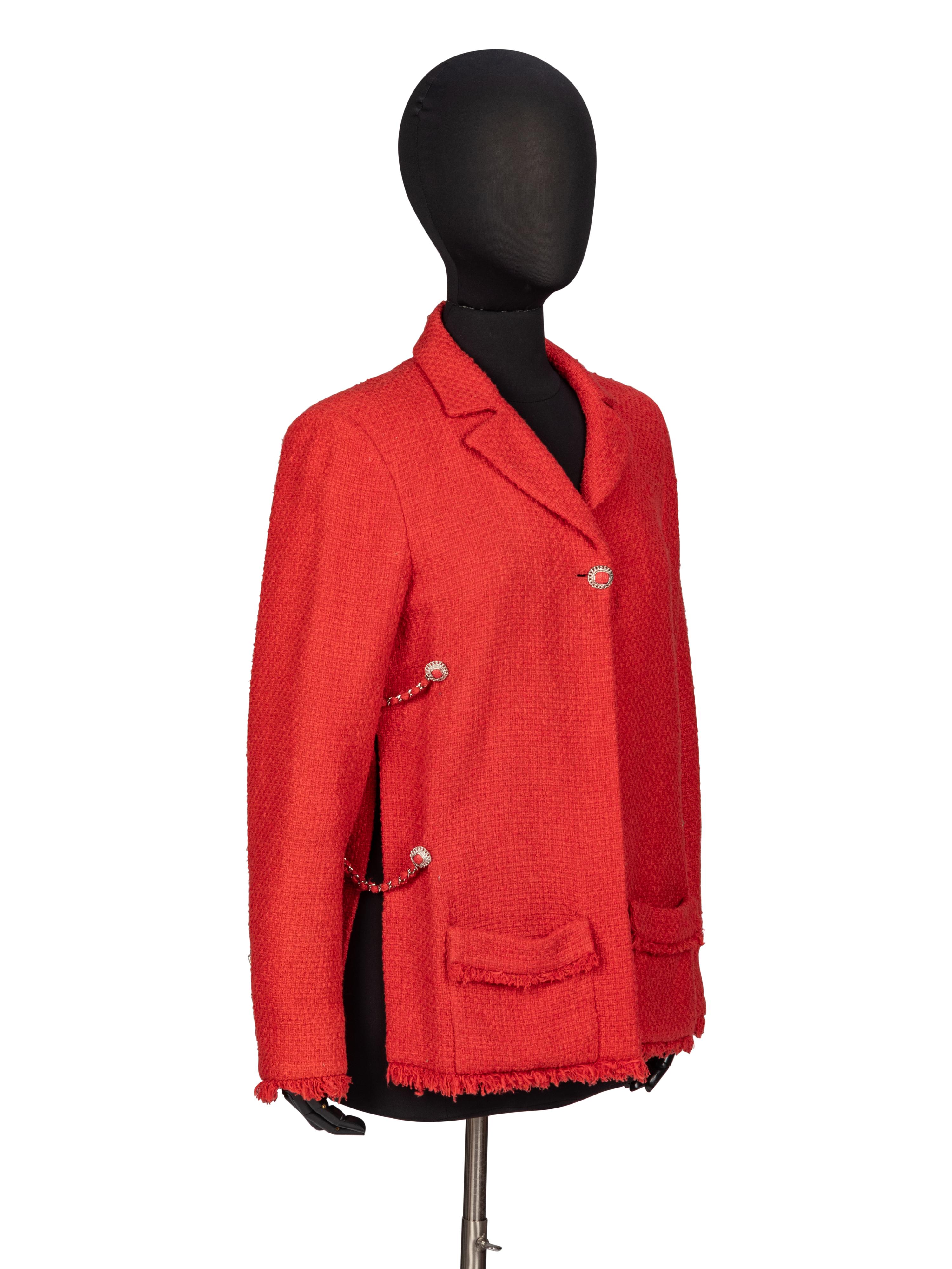 Chanel, Coral Tweed Jacket