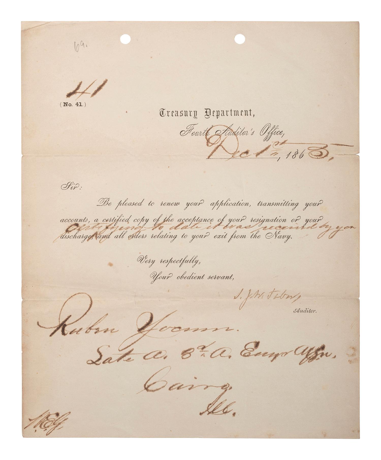 [SLAVERY & ABOLITION] -- [COCKRAN, Francis S. (1814-1886)]. Archive of letters to Maryland abolitionist and Underground Railroad supporter, comprising: