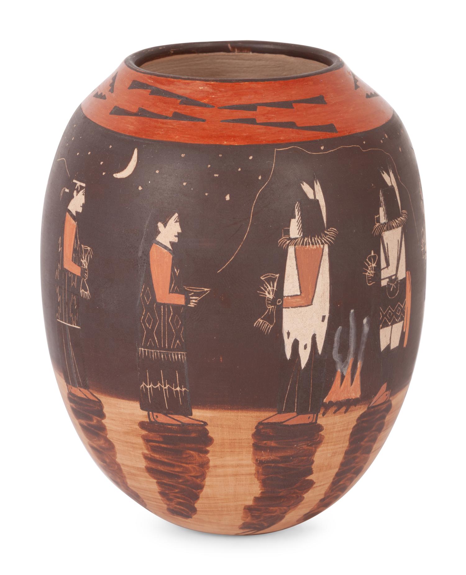 Yeibichai Dancers Pot