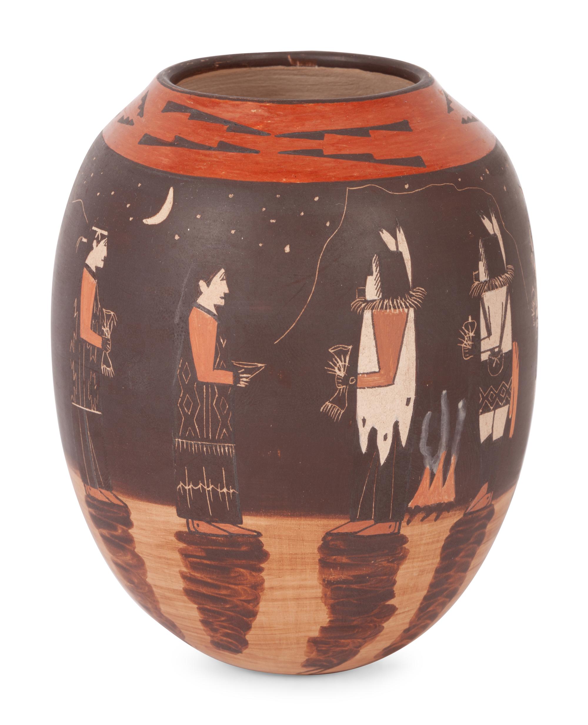 Yeibichai Dancers Pot