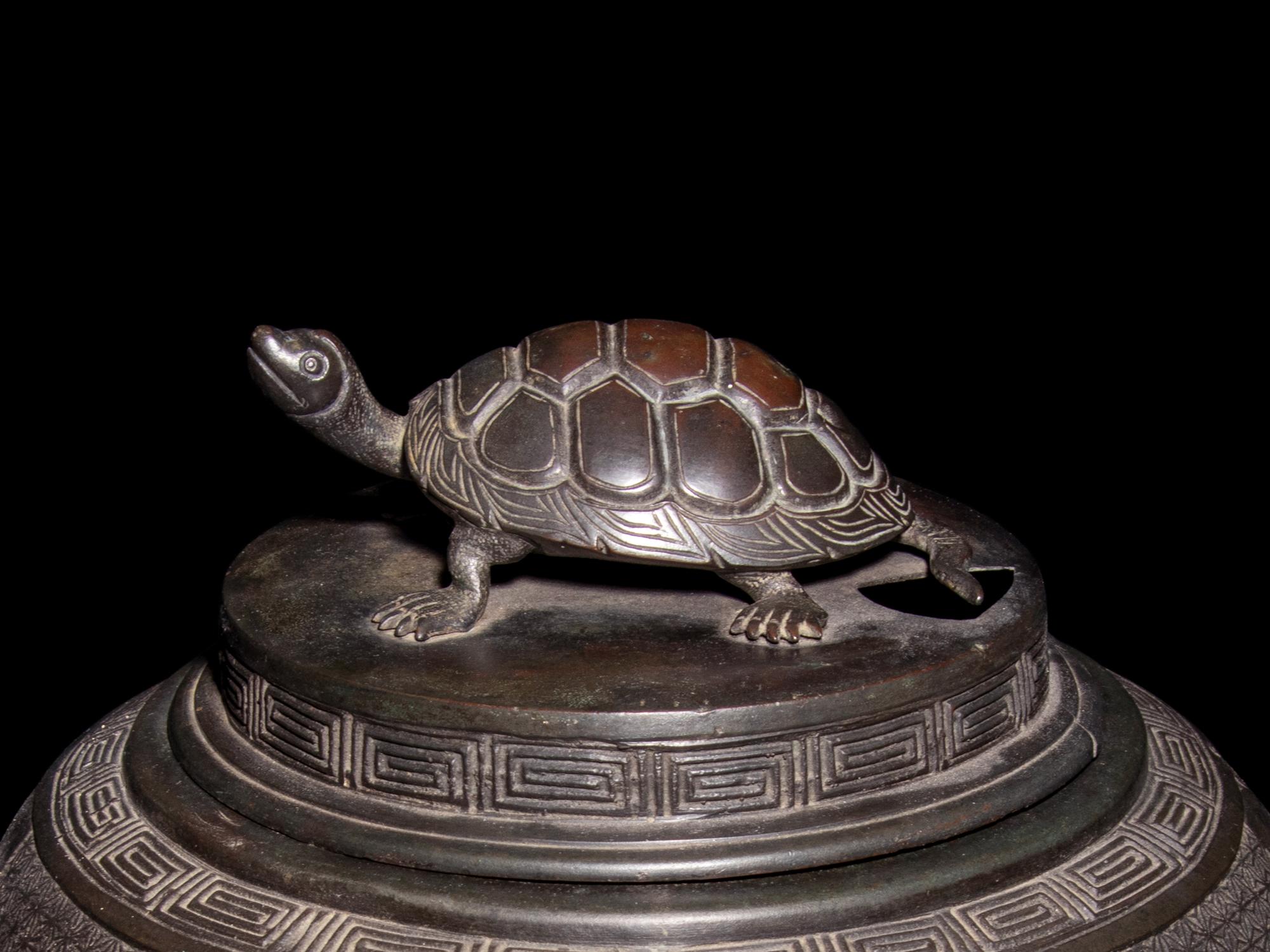 A Large Bronze Covered Jar