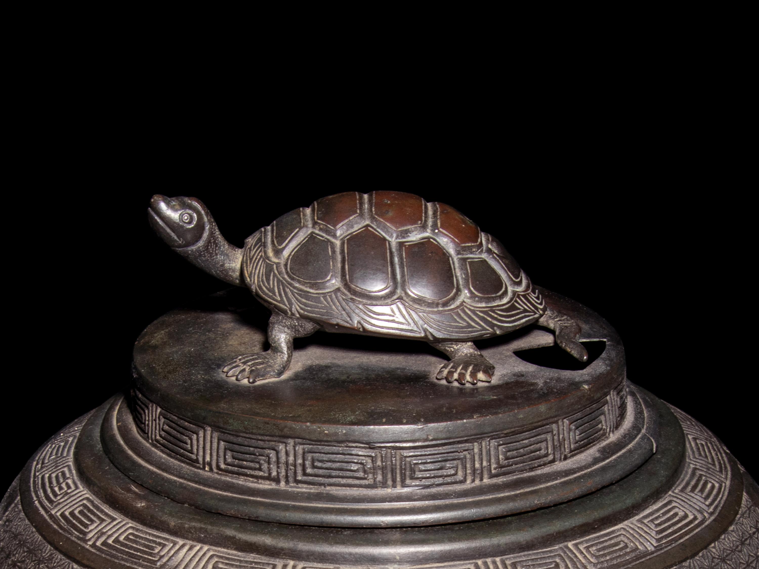 A Large Bronze Covered Jar