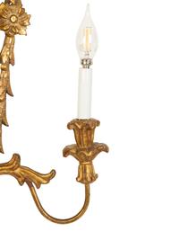 A Pair of Italian Giltwood Two-Light Sconces
