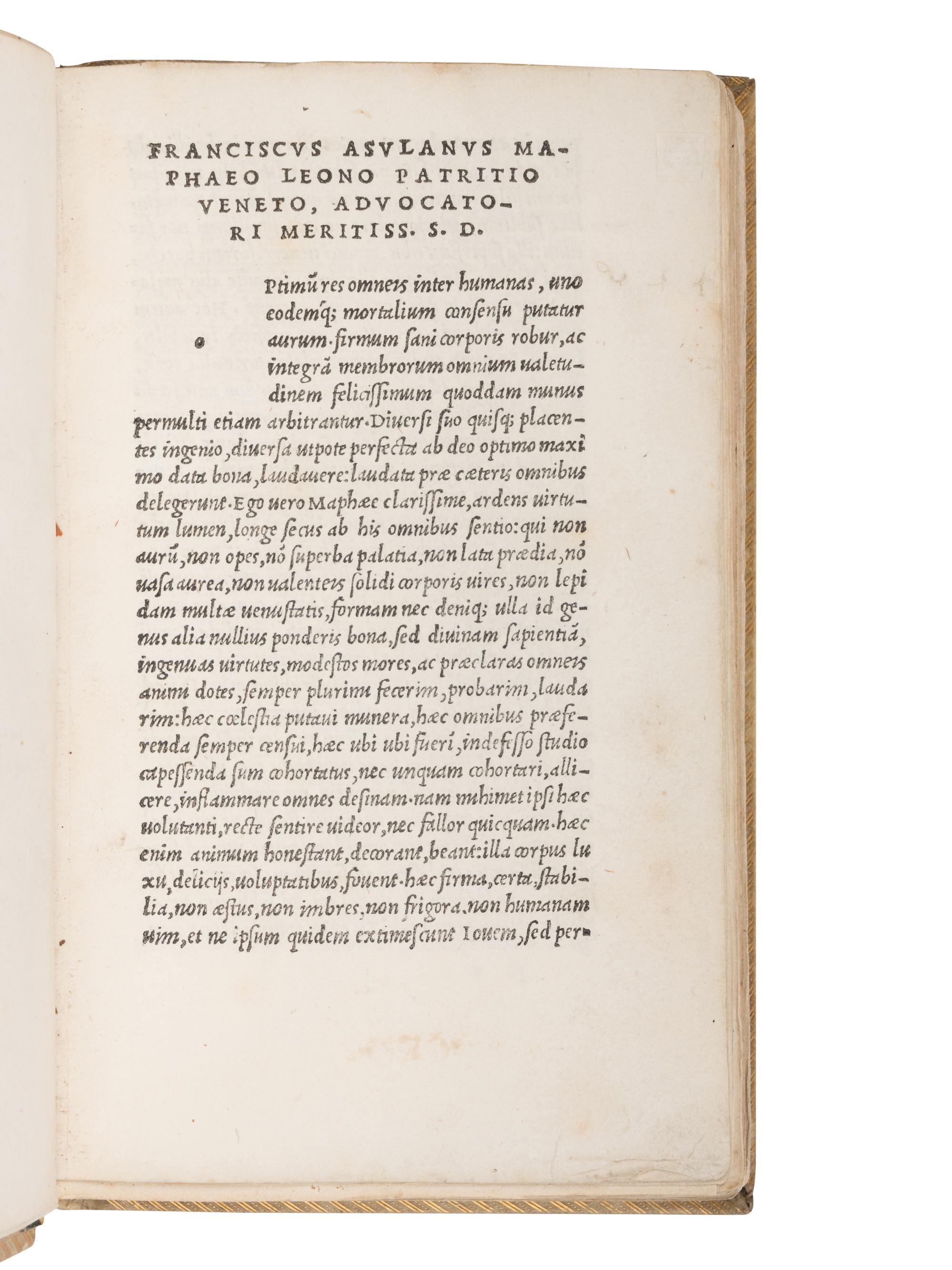 CURTIUS RUFUS, Quintus (d. ca 53 CE). Quintus Curtius . [ De rebus Alexandri Regis Macedonum libri III-X] . Venice: heirs of Aldo Manuzio & Andrea Torresano, July 1520.