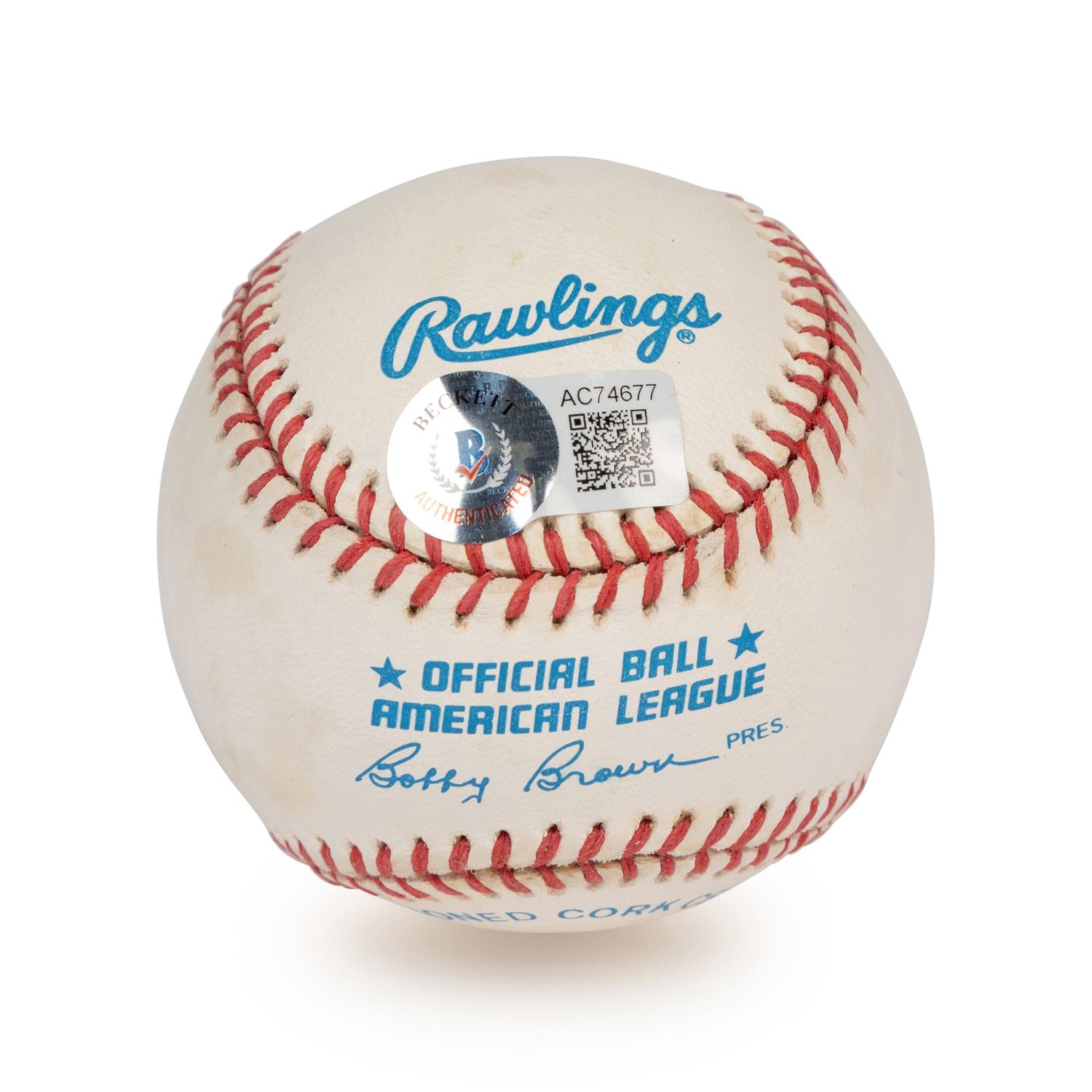 A Joe DiMaggio Single Signed Autograph Baseball (Beckett Authentication Services Letter),