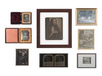 [EARLY PHOTOGRAPHY]. 8 modern daguerreotypes incl. portrait of Charles TREMEAR (1866-1943), 1934.