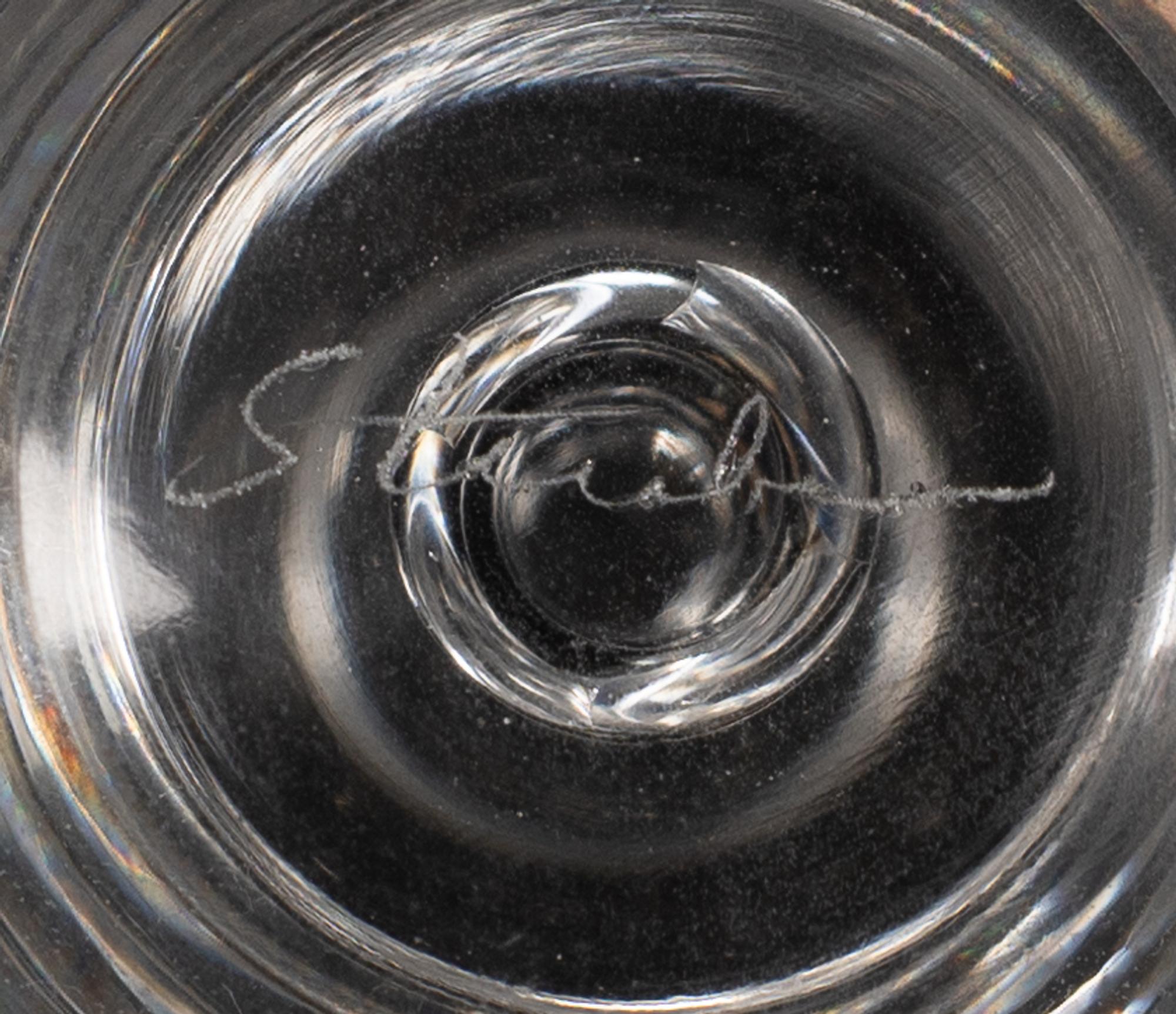 Thirty-Six Steuben Twist Stem Wine Glasses
