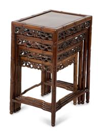 A Chinese Rosewood Nest of Four Tables — 19TH/20TH CENTURY