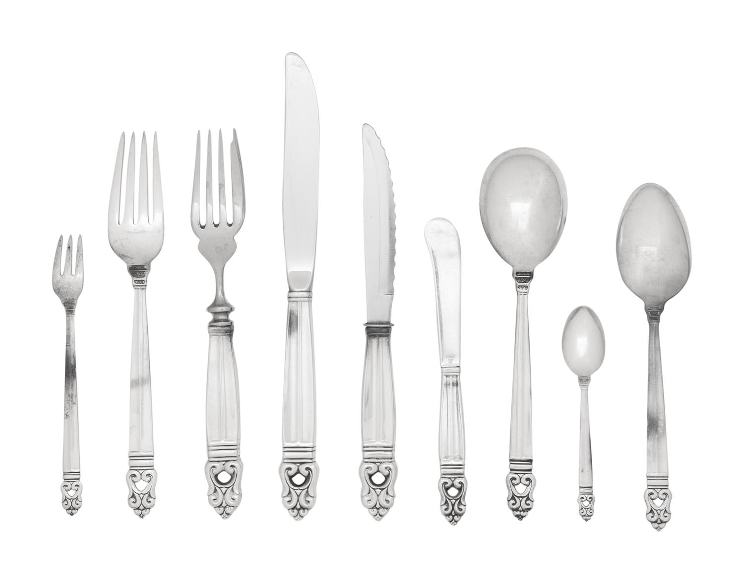 An American Silver Flatware Service