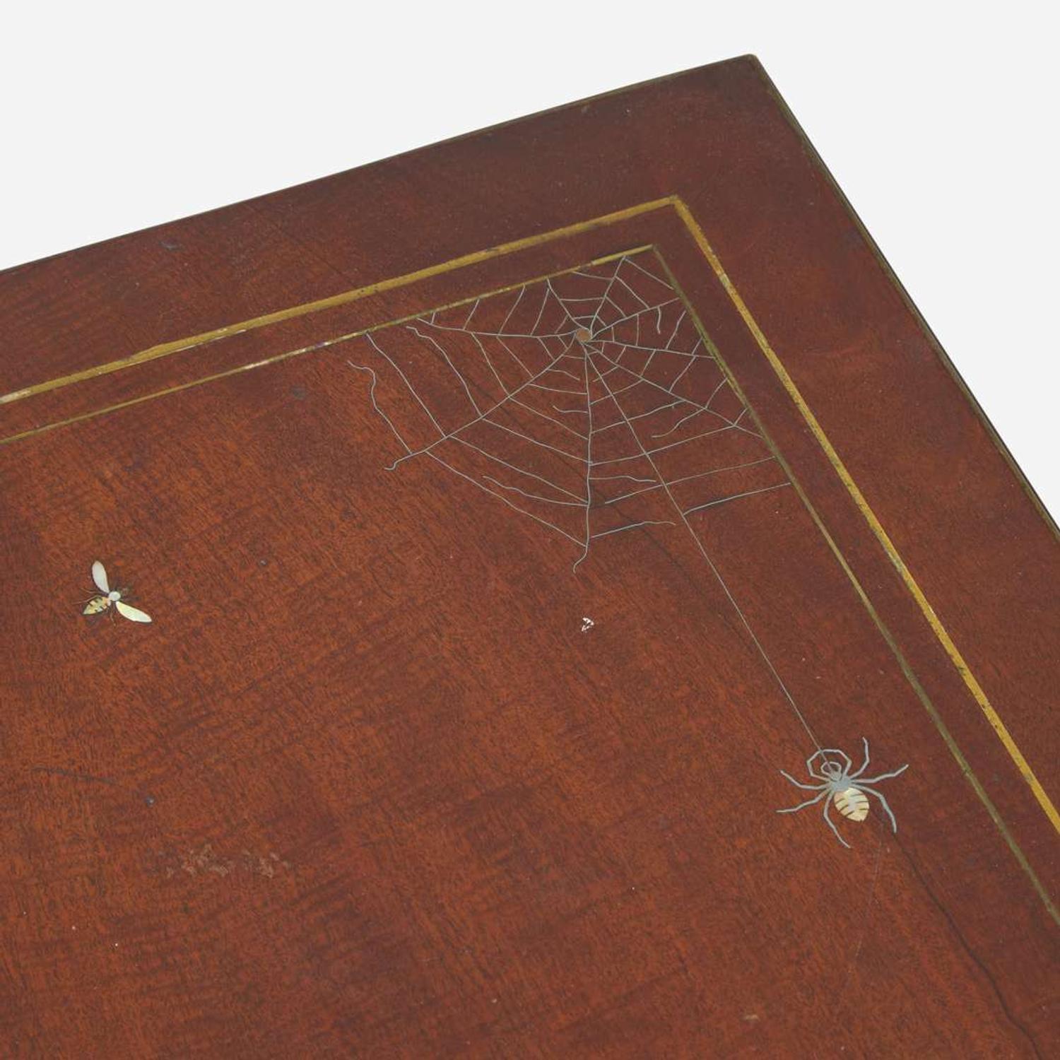 An Aesthetic inlaid rosewood multi-tiered table A. & H. Lejambre, Philadelphia, PA, circa 1880