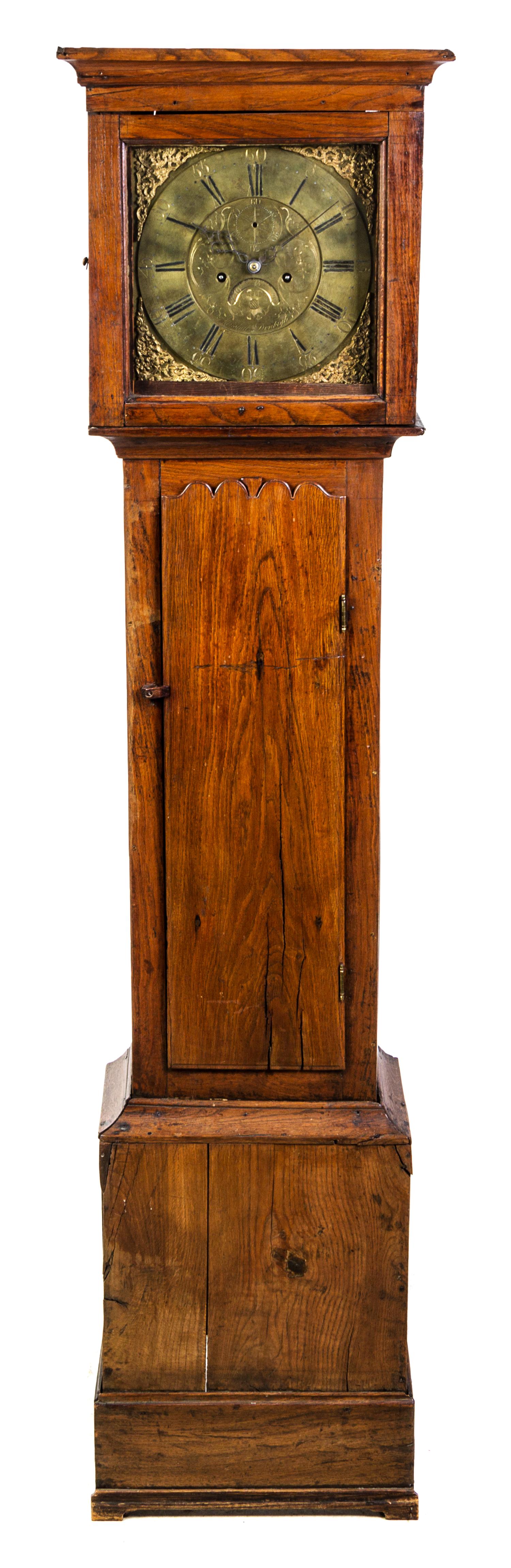 A Welsh Oak Tall Case Clock Height 77 3/4 inches. — JOHN MINSHUL, DENBIGH, 18TH CENTURY