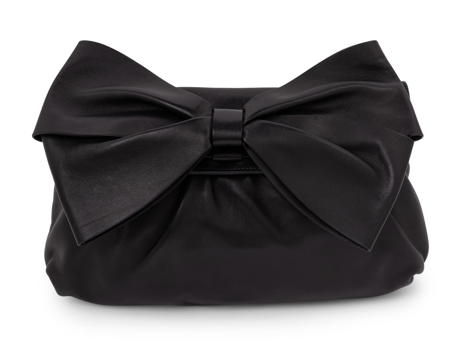 Black Valentino Leather Bow Bag