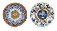 Two Continental Majolica Chargers — 20TH CENTURY